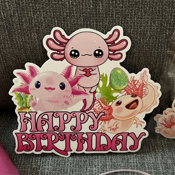 🎄 5 for $25 🎄Axolotl Birthday decorations - Picture 7 of 13